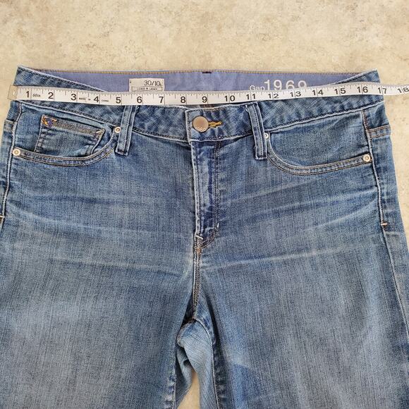 Gap Jeans Womens Size 10/30 Blue 1969 Bootcut Raw Hem - Picture 9 of 11